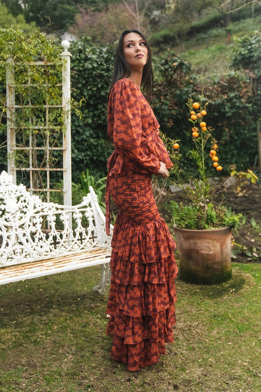 Blusa Gasa Carmen Flor