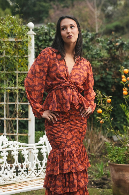 Falda Panal Carmen Flor