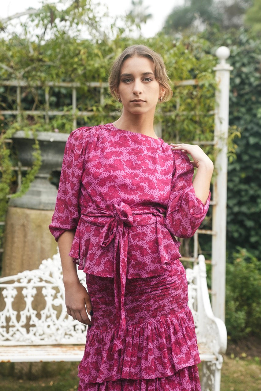 Blusa Gasa Carmen Flor