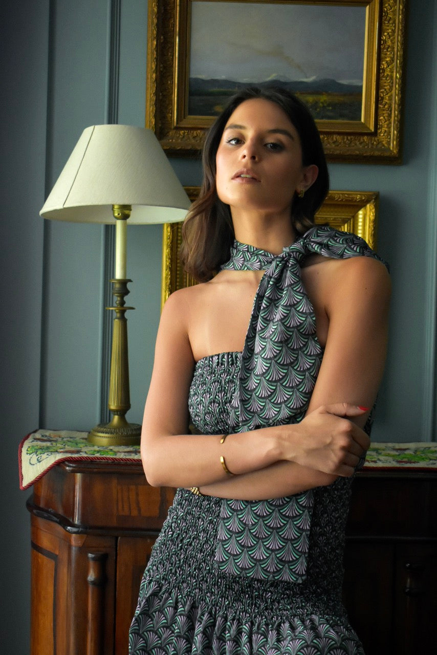 Vestido Mica Panal Paon
