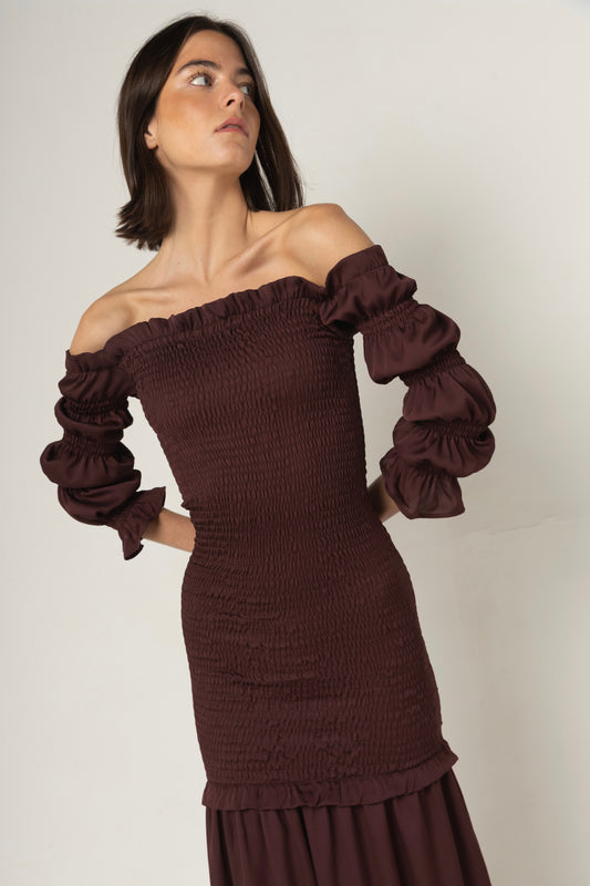 Vestido Panal Bardot