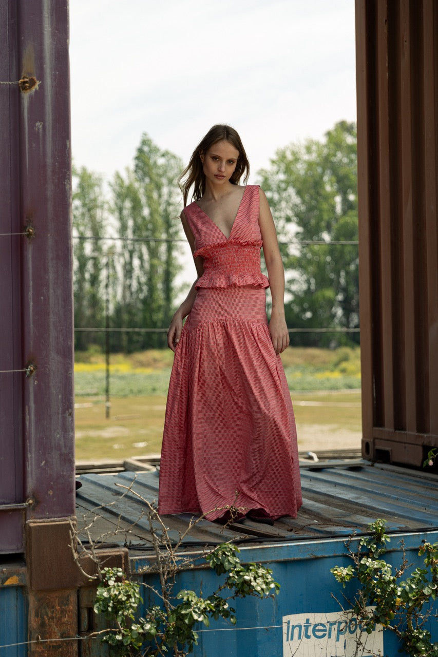 Top V Panal flor retro