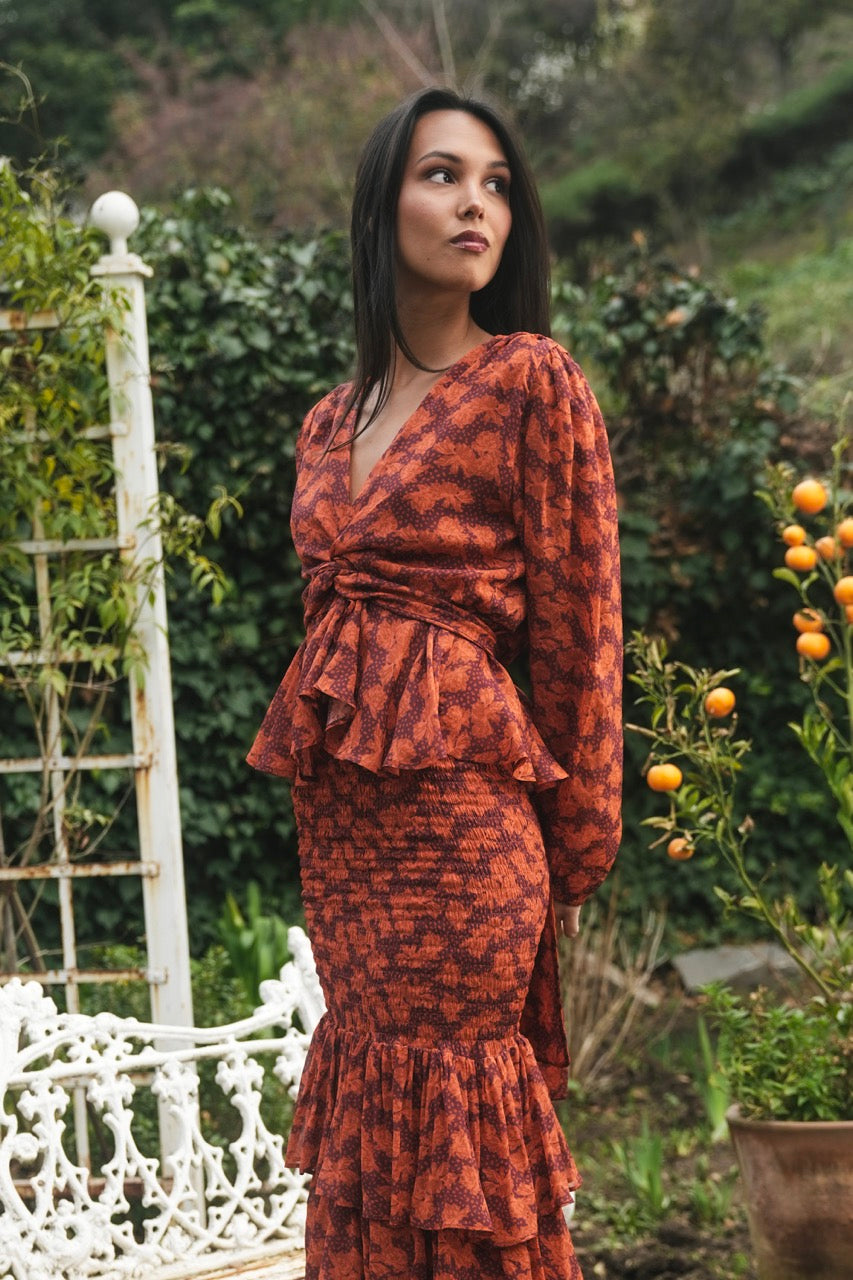 Falda Panal Carmen Flor