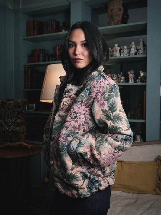 Chaqueta Borbon Flores Green