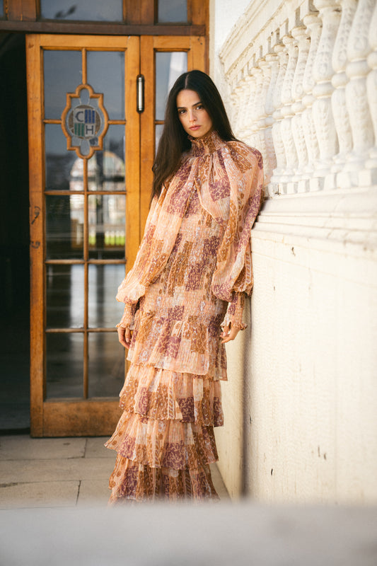Vestido Panal Carmen Manguitas
