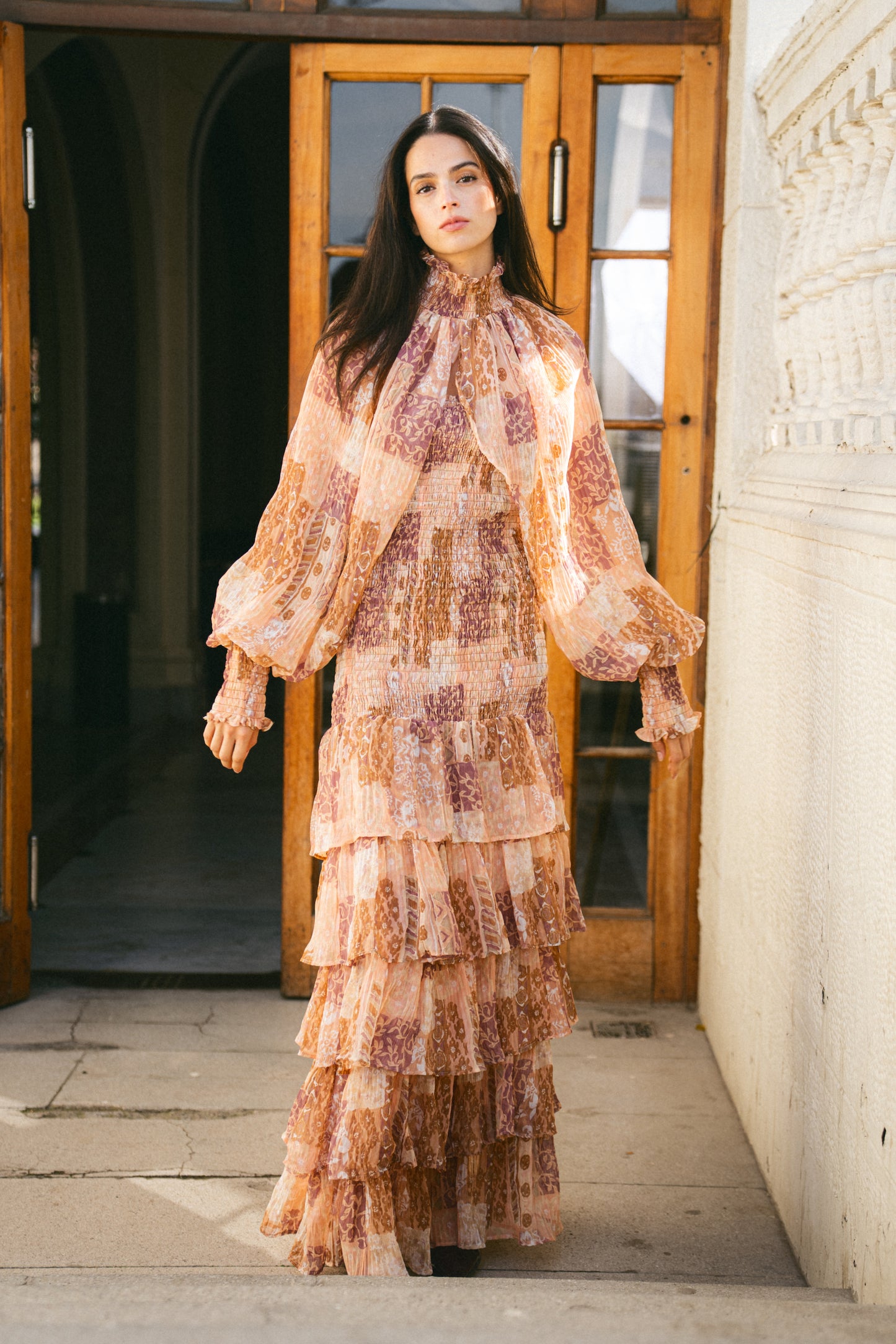 Vestido Panal Carmen Manguitas