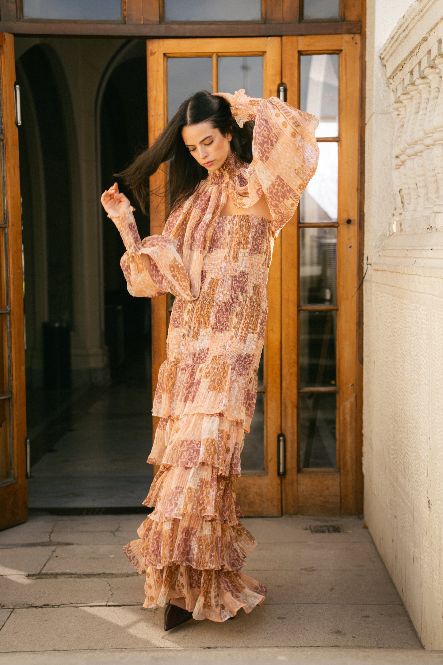 Vestido Panal Carmen Manguitas