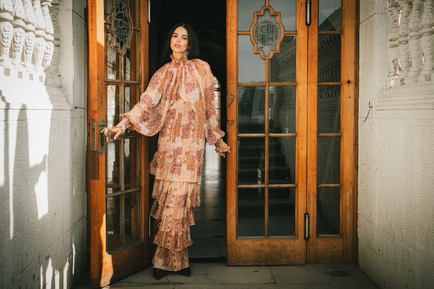 Vestido Panal Carmen Manguitas