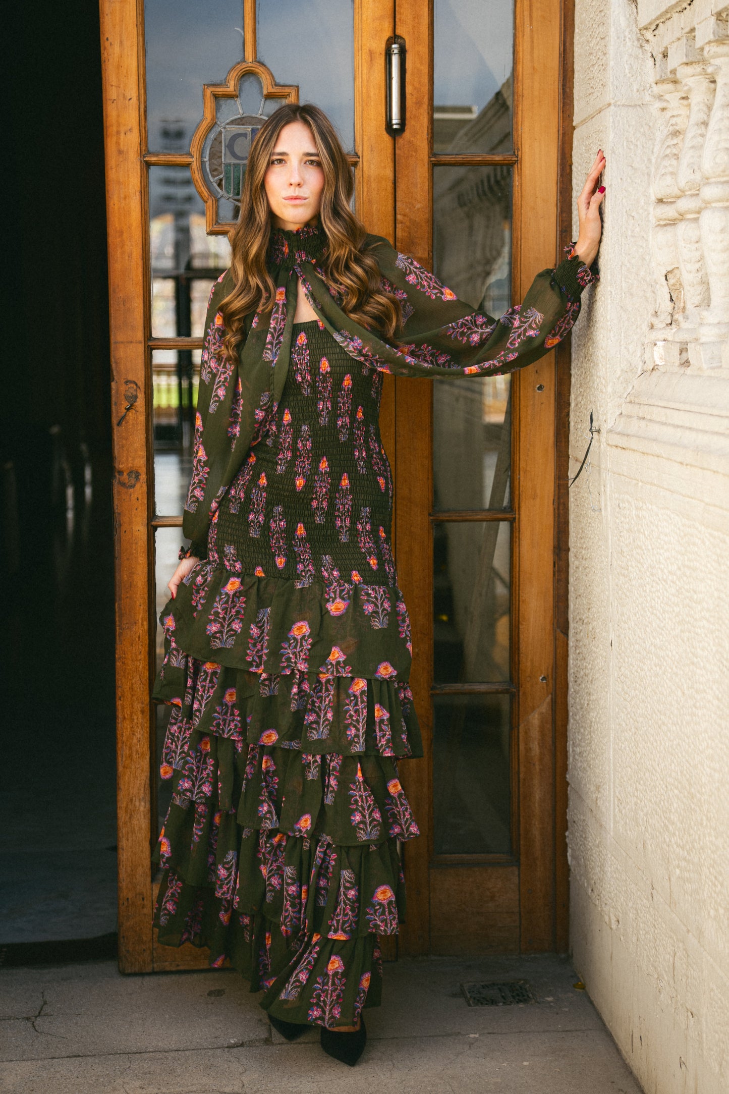 Vestido Panal Carmen Manguitas