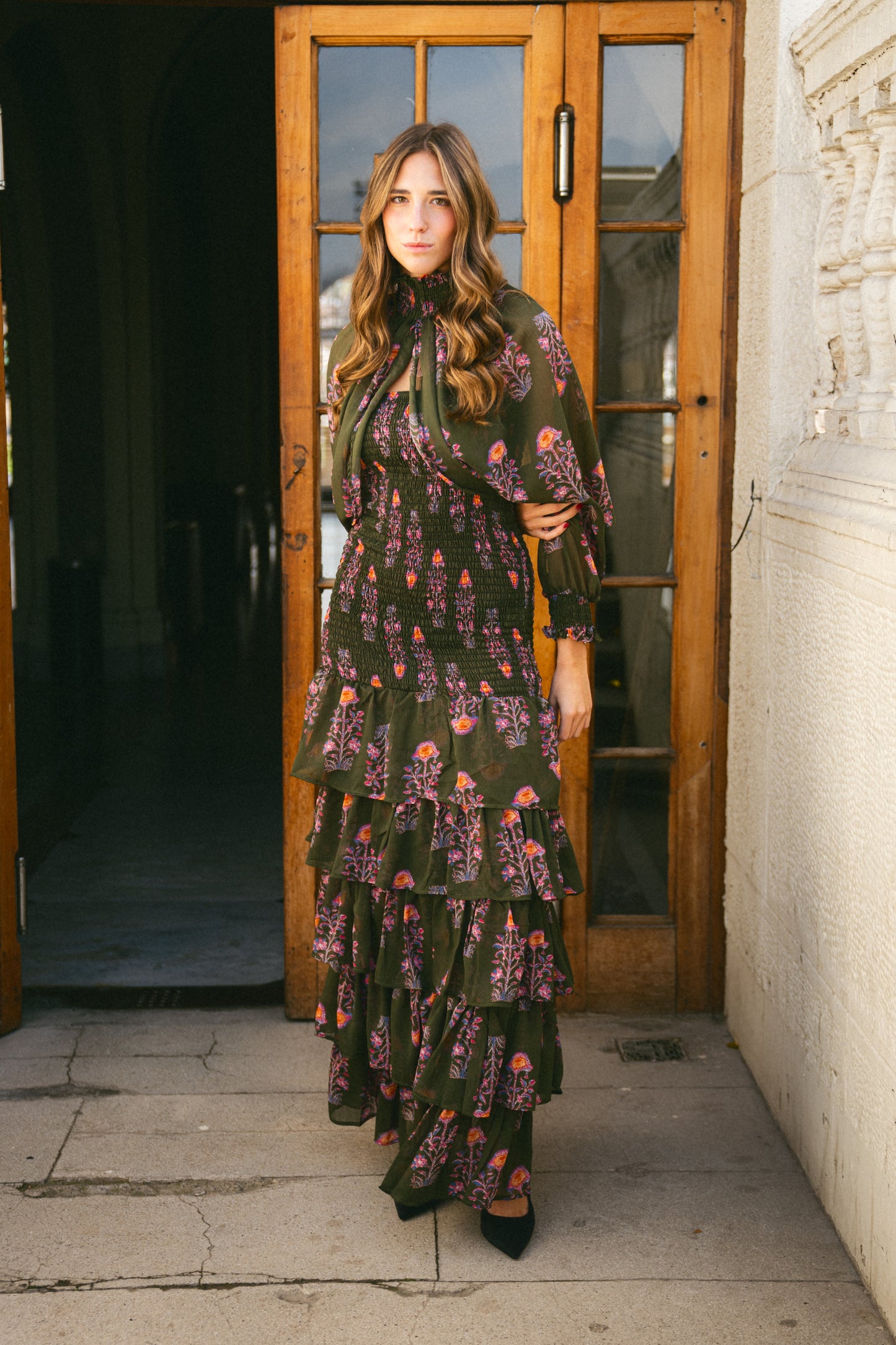 Vestido Panal Carmen Manguitas
