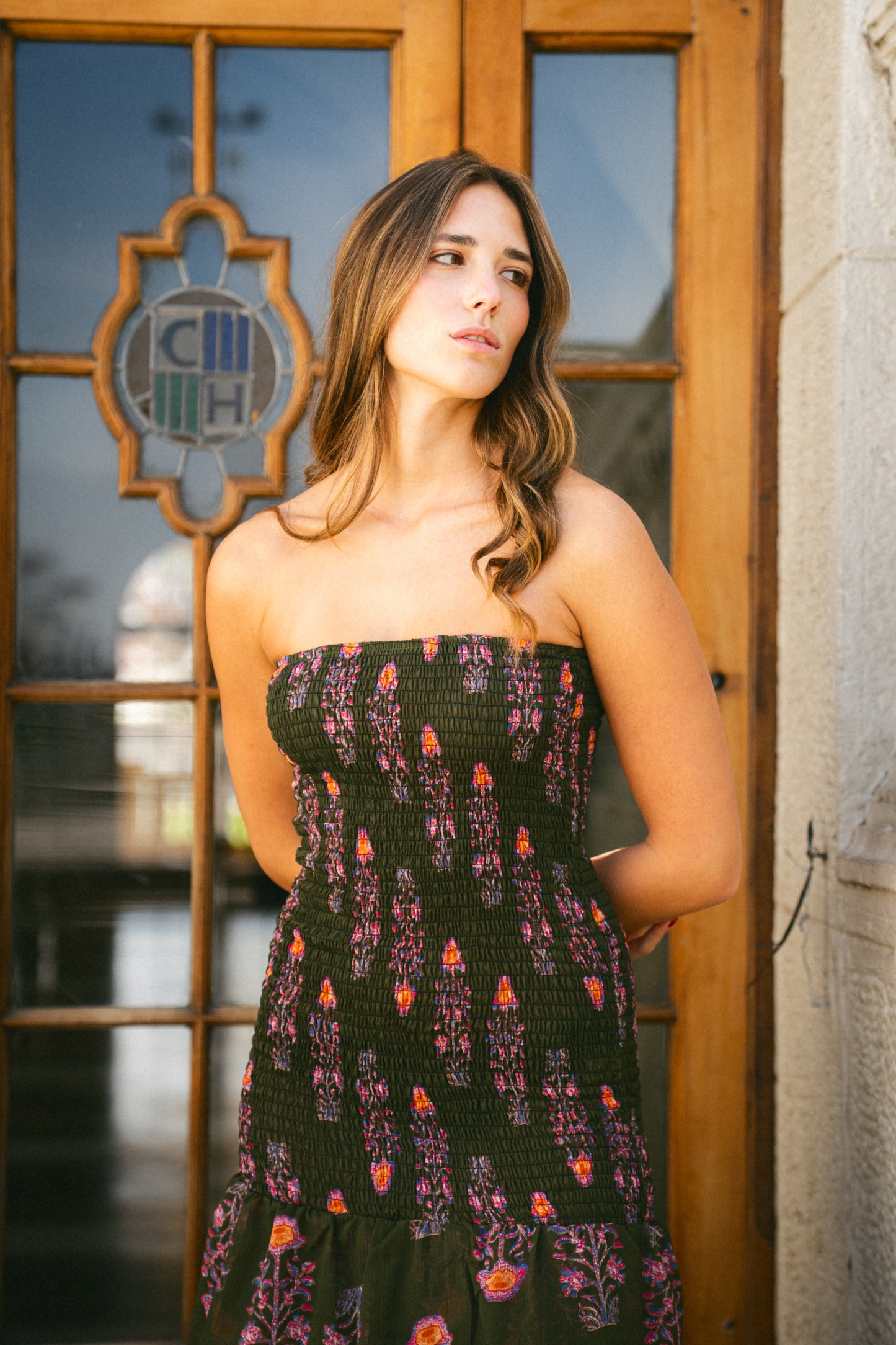 Vestido Panal Carmen Manguitas