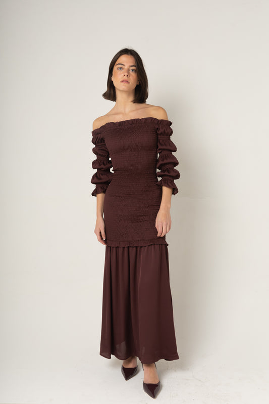 Vestido Panal Bardot