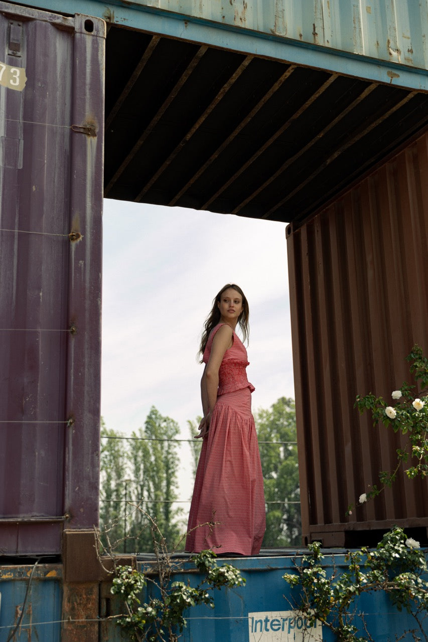 Top V Panal flor retro