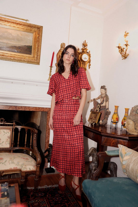 Falda Rita Vichy Brick