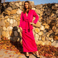 Almería Belted Jacket Berry